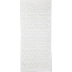 Stickers, barnedåb, 10x23 cm, vit, 1 ark