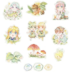 Washi stickers, små flickor, stl. 20-50 mm, 30 st./ 1 förp.