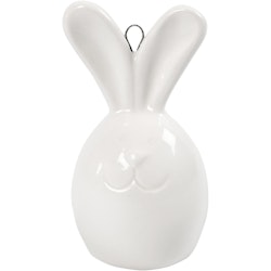 Hare, H: 6,7 cm, Dia. 3,6 cm, vit, 3 st./ 1 förp.