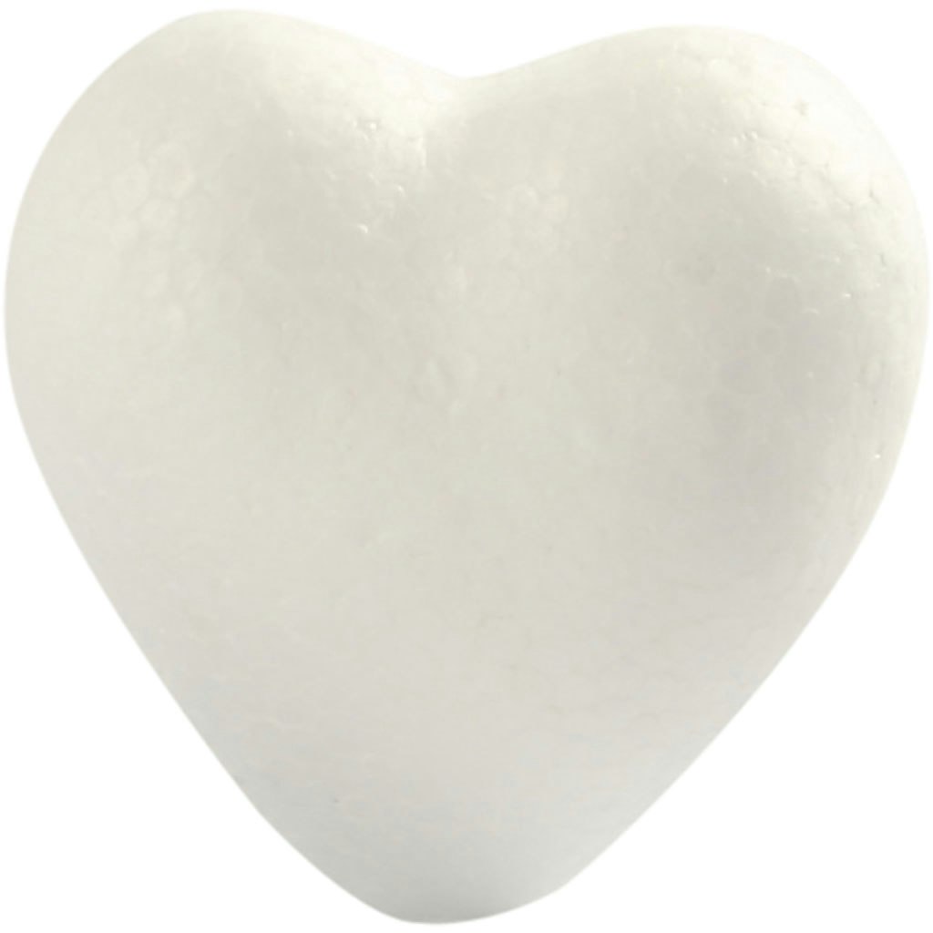 Hjärtan, H: 6 cm, vit, 5 st./ 1 förp.