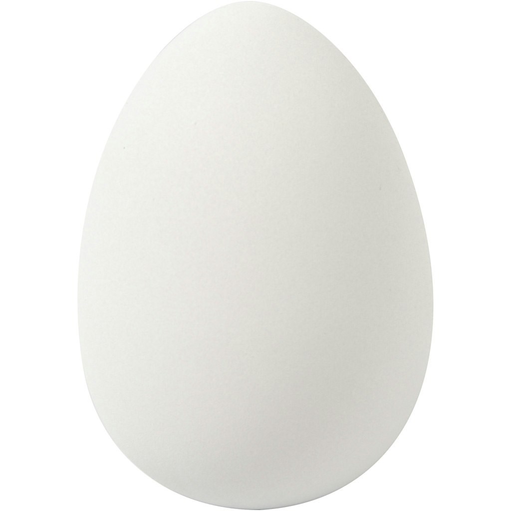 Gåsägg, H: 8 cm, Dia. 5,5 cm, vit, 8 st./ 1 förp.