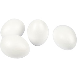 Ägg, H: 10 cm, vit, 25 st./ 1 förp.