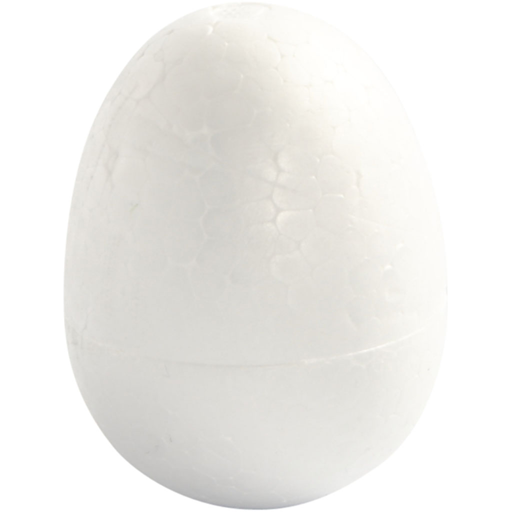 Ägg, H: 7 cm, vit, 5 st./ 1 förp.