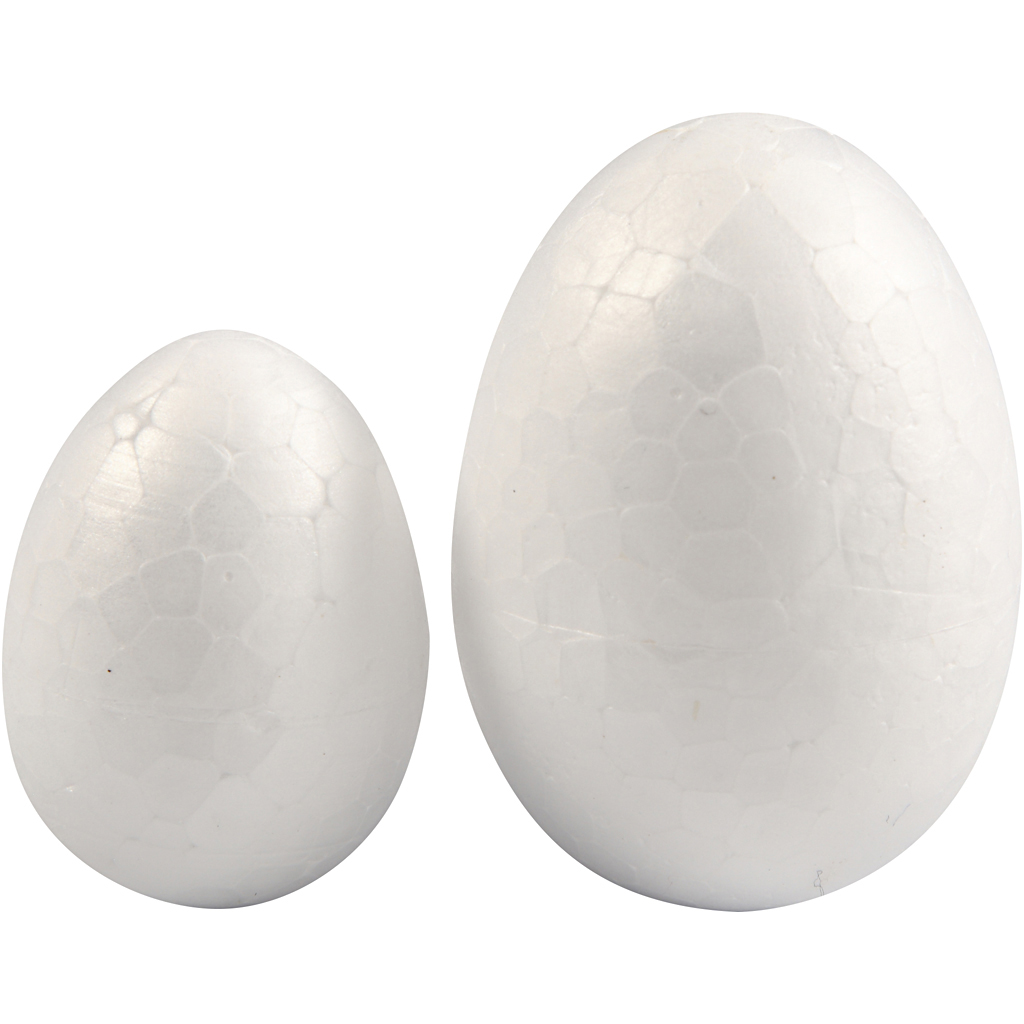 Ägg, H: 35+48 mm, B: 25+35 mm, vit, 10 st./ 1 förp.