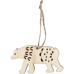 Ornament, isbjörn, H: 4,5 cm, djup 0,5 cm, B: 7,5 cm, 4 st./ 1 förp.