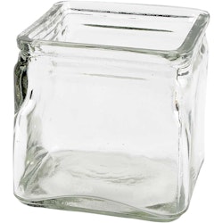 Fyrkantiga värmeljushållare, H: 10 cm, stl. 10x10 cm, 12 st./ 1 låda
