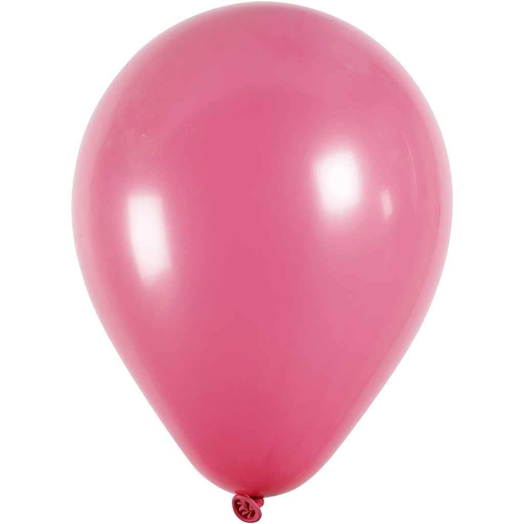 Ballonger, runda, Dia. 23 cm, mörkrosa, 10 st./ 1 förp.