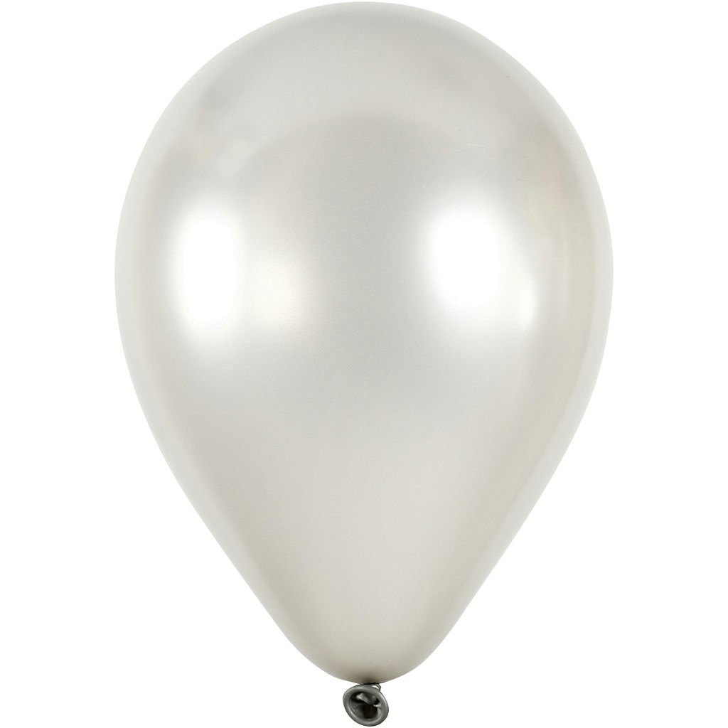 Ballonger, runda, Dia. 23 cm, silver, 8 st./ 1 förp.