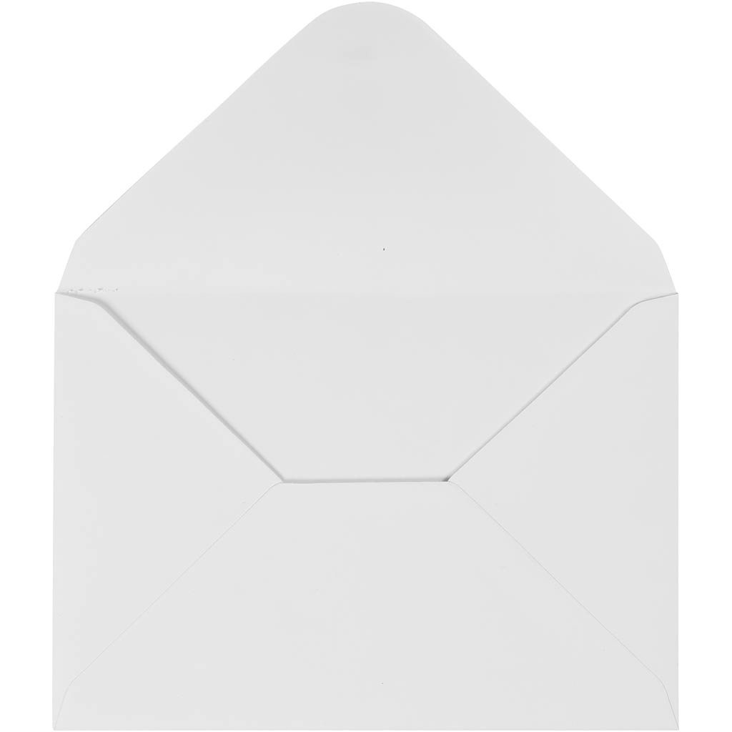 Kuvert, kuvertstl. 11,5x16 cm, 110 g, vit, 10 st./ 1 förp.