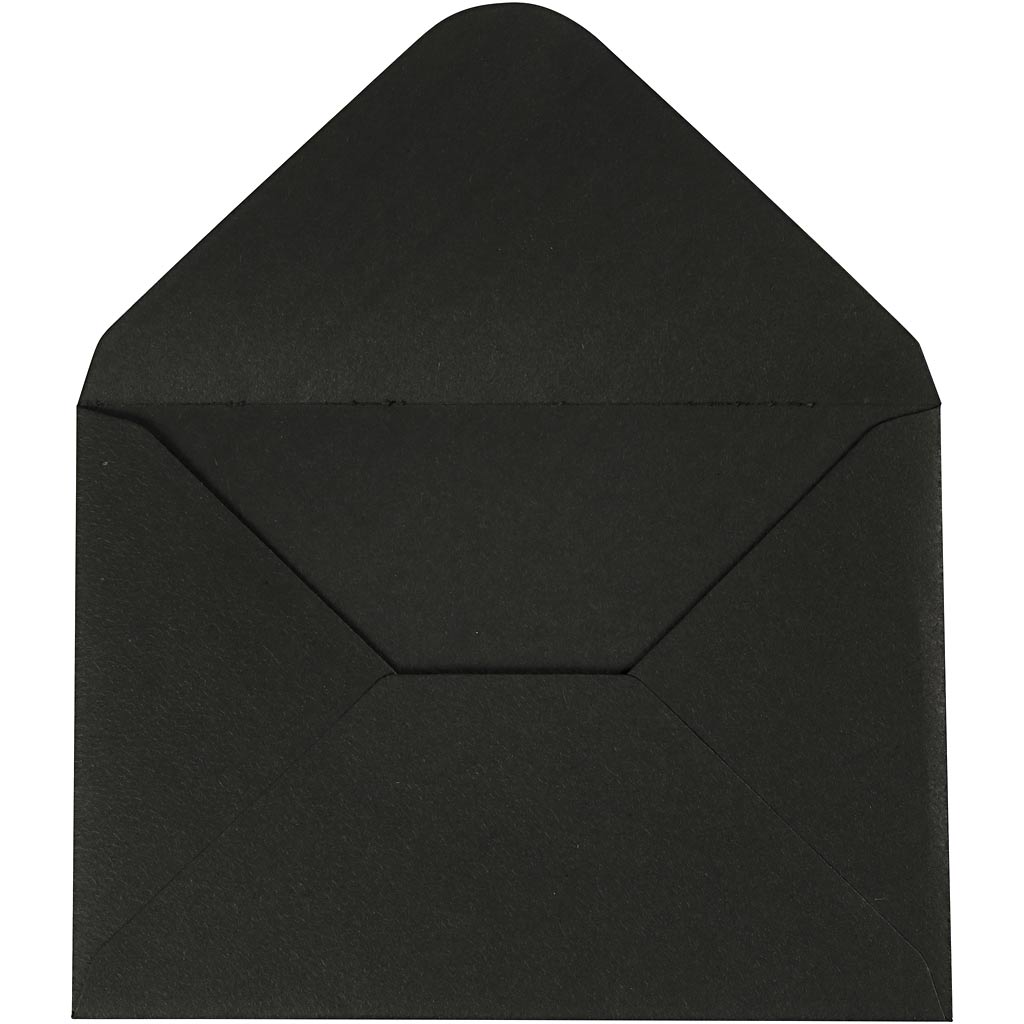 Kuvert, kuvertstl. 11,5x16 cm, 110 g, svart, 10 st./ 1 förp.