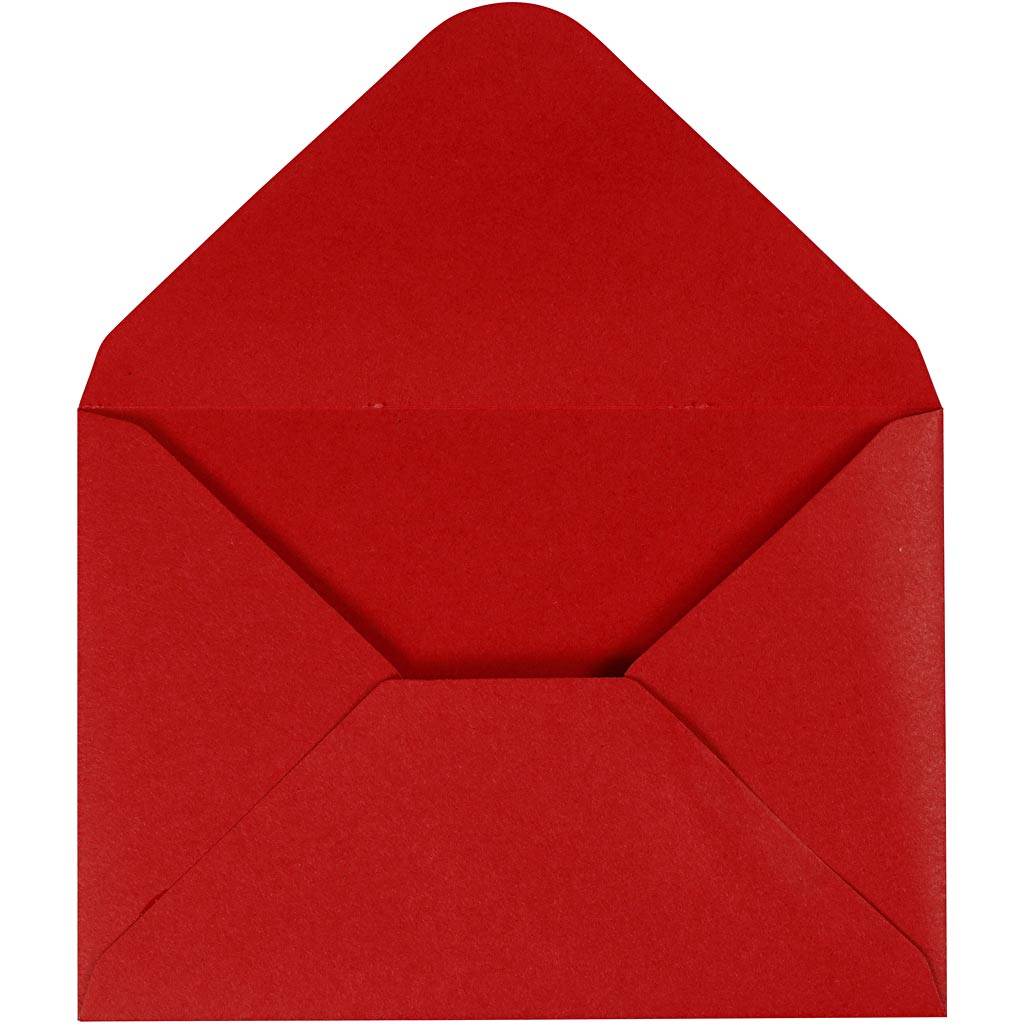 Kuvert, kuvertstl. 11,5x16 cm, 110 g, röd, 10 st./ 1 förp.