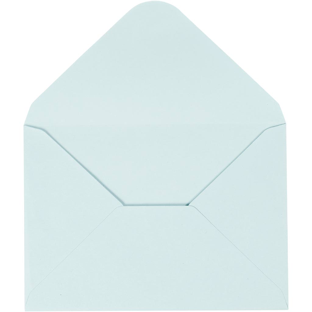 Kuvert, kuvertstl. 11,5x16 cm, 110 g, ljusblå, 10 st./ 1 förp.