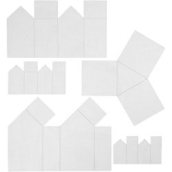Gjutformar, hus och trekant, H: 6-14,5 cm, transparent, 5 st./ 1 förp.