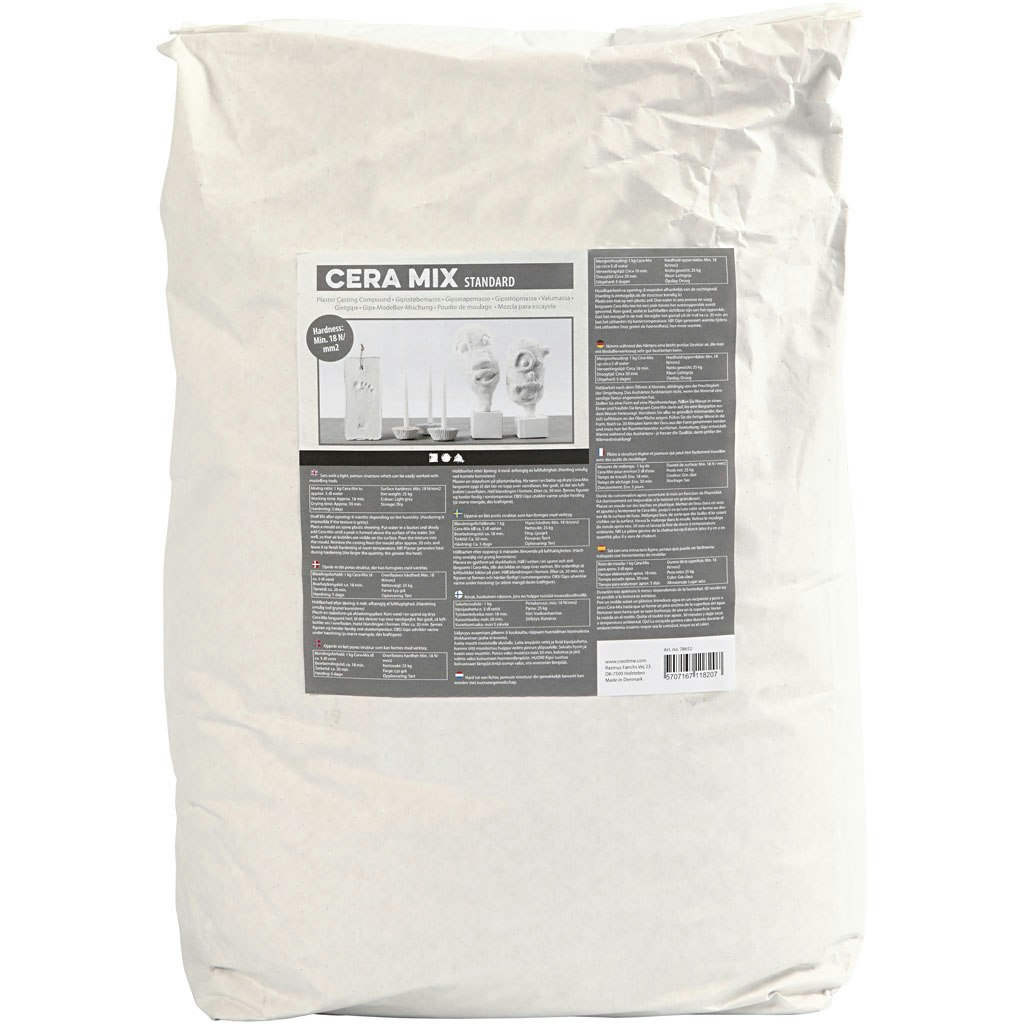 Cera-Mix Standard modellgips, ljusgrå, 25 kg/ 1 förp.