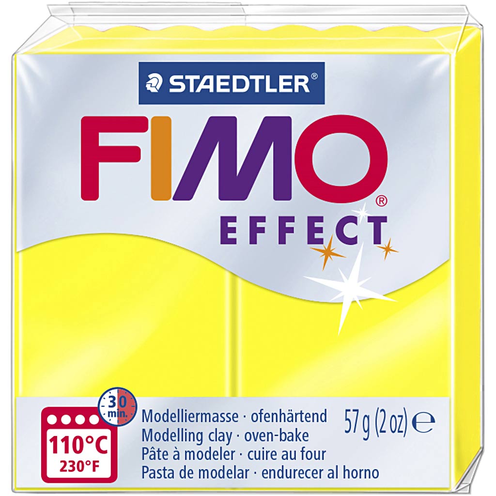FIMO® Effect , neongul, 57 g/ 1 förp.