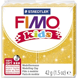 FIMO® Kids Clay, glitter, guld, 42 g/ 1 förp.