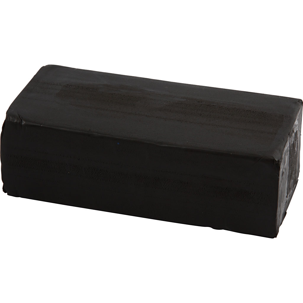 Soft Clay modellera, stl. 13x6x4 cm, svart, 500 g/ 1 förp.