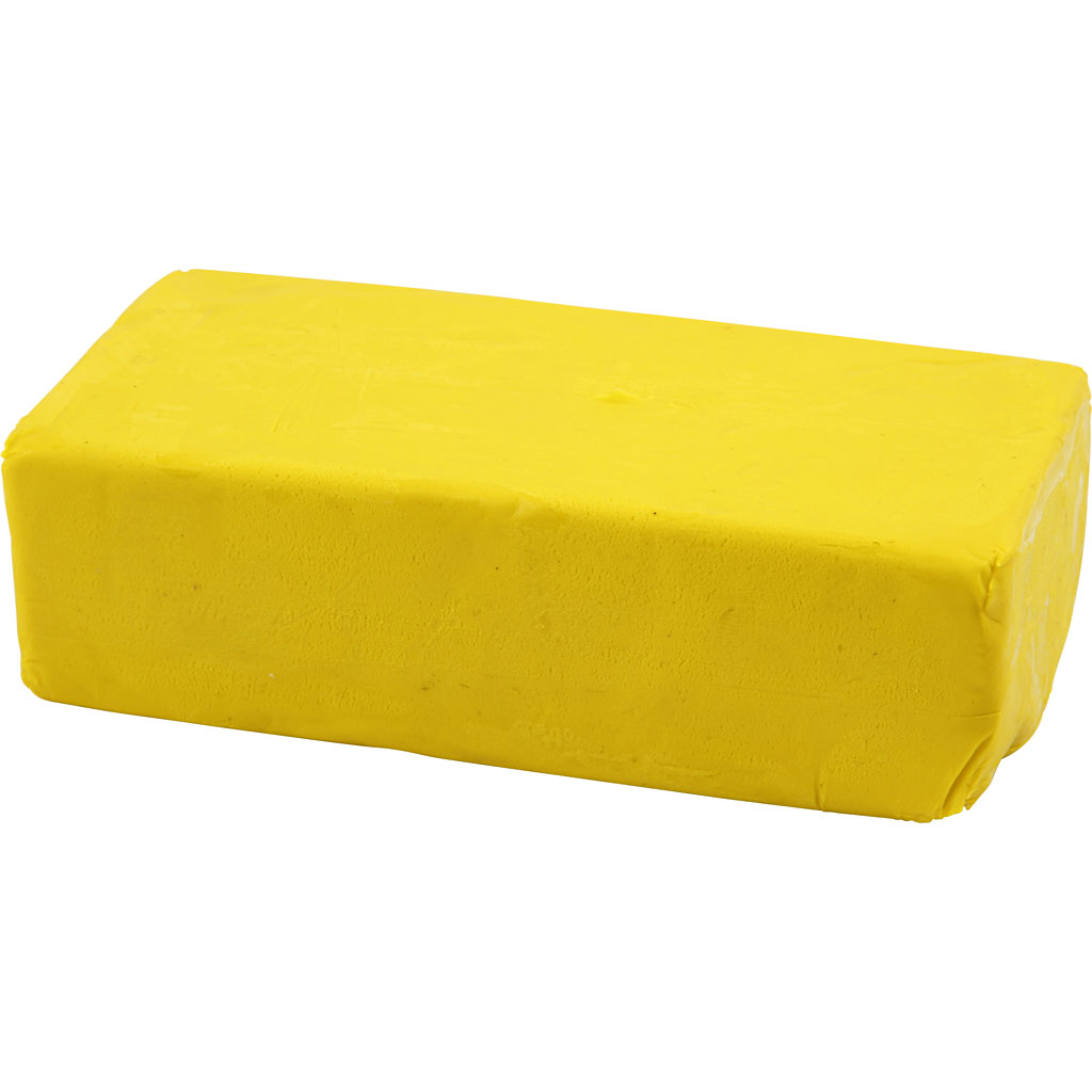 Soft Clay modellera, stl. 13x6x4 cm, gul, 500 g/ 1 förp.