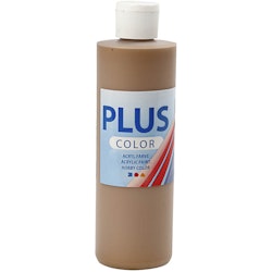 Plus Color hobbyfärg, ljusbrun, 250 ml/ 1 flaska
