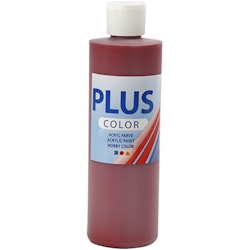 Plus Color hobbyfärg, gml. röd, 250 ml/ 1 flaska