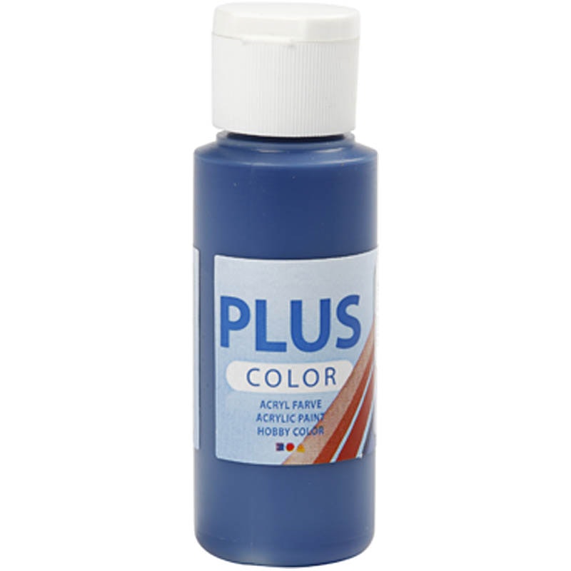 Plus Color hobbyfärg, marinblå, 60 ml/ 1 flaska