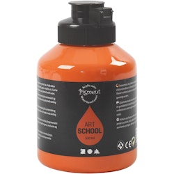 Pigment Art School, semi transparent, orange, 500 ml/ 1 flaska