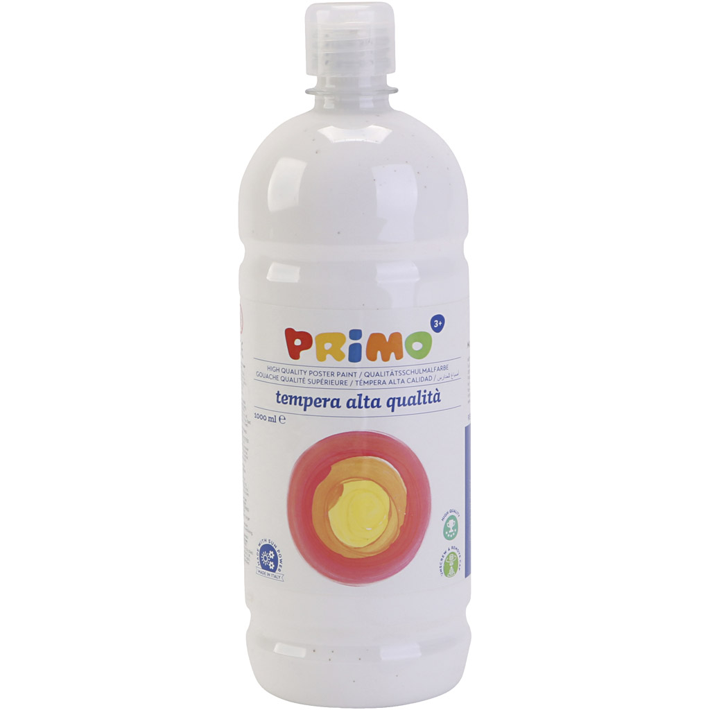 PRIMO skolfärg, matt, vit, 1000 ml/ 1 flaska