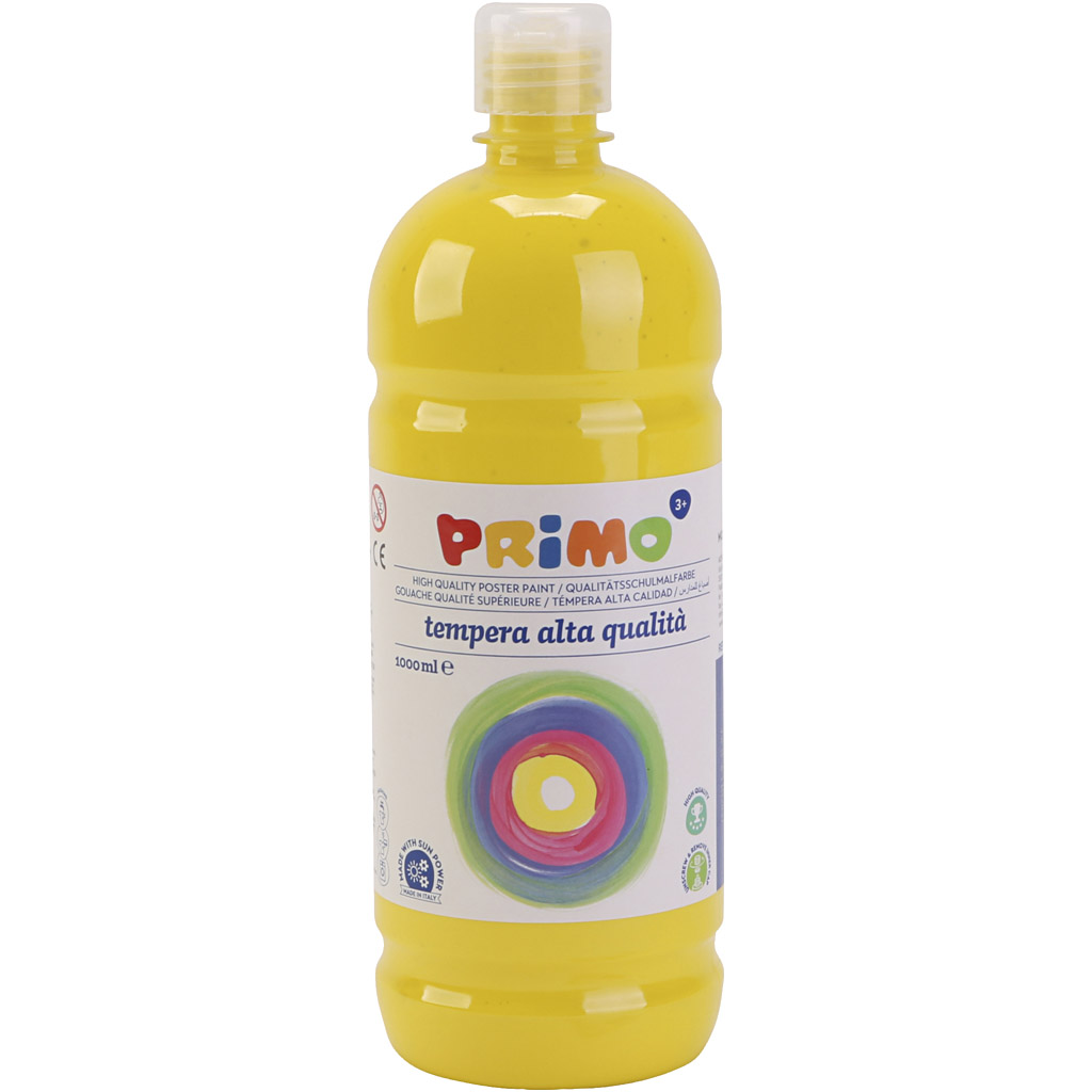 PRIMO skolfärg, matt, primärgul, 1000 ml/ 1 flaska
