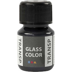 Glasfärg transparent, svart, 30 ml/ 1 flaska
