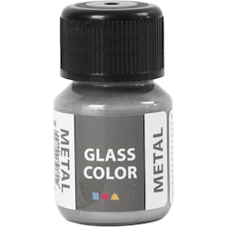 Glasfärg metall, silver, 30 ml/ 1 flaska