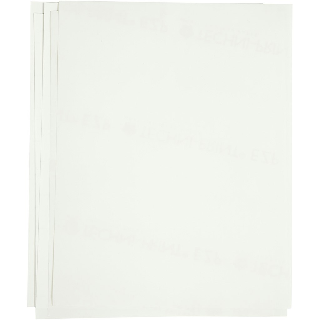 Transferark, 21,5x28 cm, till ljusa och mörka textilier, vit, 12 ark/ 1 förp.