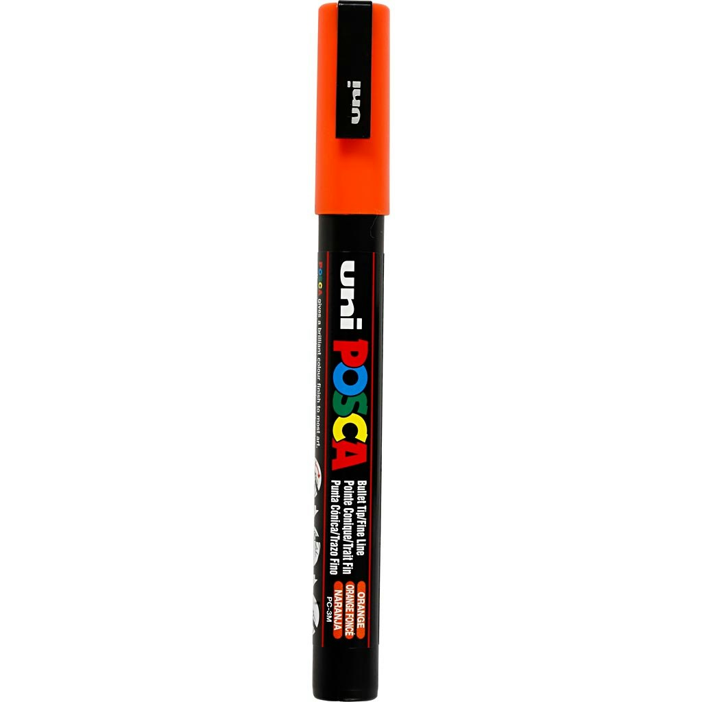 Posca Marker , nr. PC-3M, spets 0,9-1,3 mm, orange, 1 st.