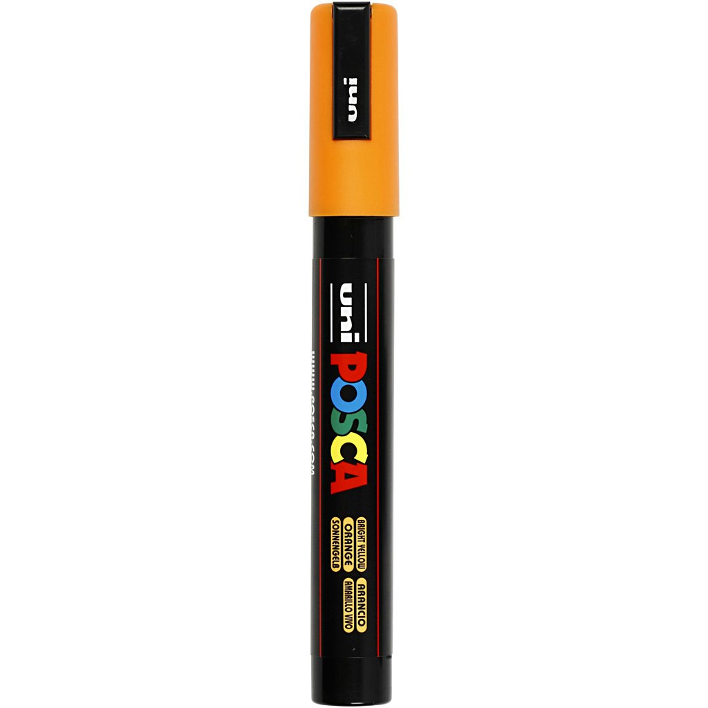Posca Marker , nr. PC-5M, spets 2,5 mm, bright yellow, 1 st.
