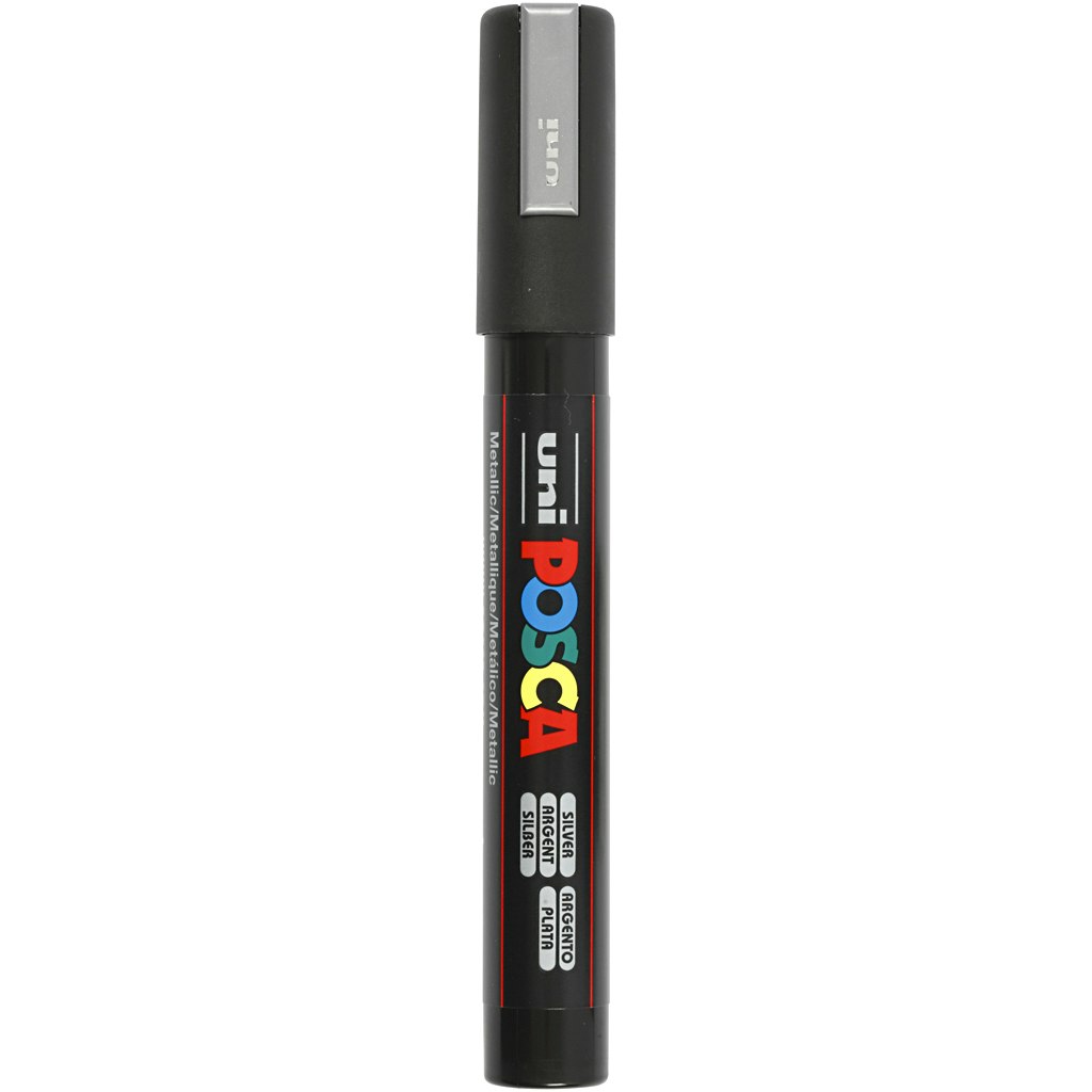 Posca Marker , nr. PC-5M, spets 2,5 mm, silver, 1 st.