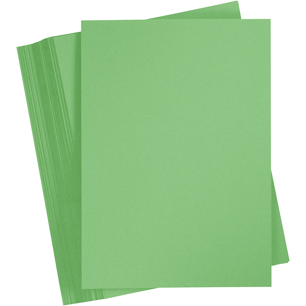 Färgad kartong, A4, 210x297 mm, 180 g, gräsgrön, 100 ark/ 1 förp.
