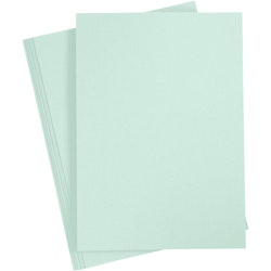 Färgad kartong, A4, 210x297 mm, 210 g, pastellgrön, 10 ark/ 1 förp.