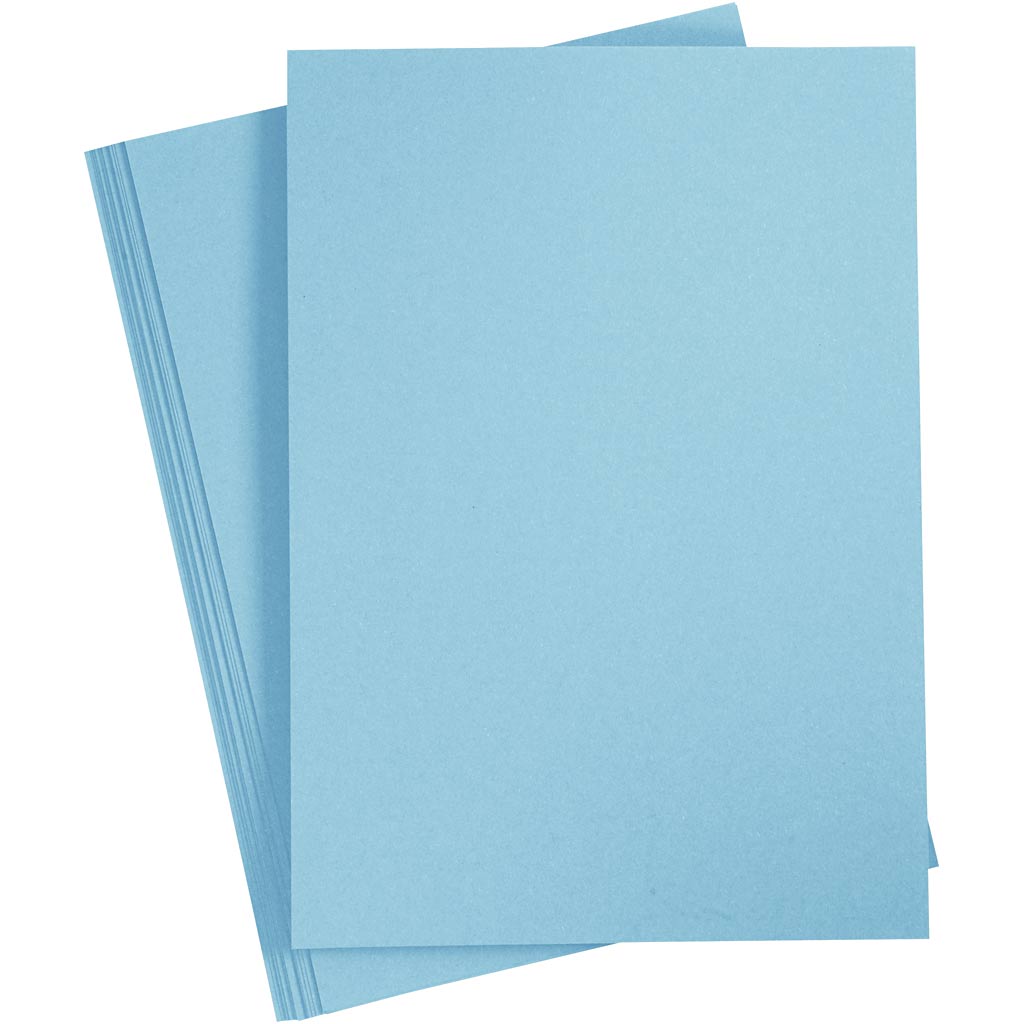 Färgad kartong, A4, 210x297 mm, 210 g, himmelsblå, 10 ark/ 1 förp.