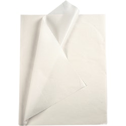 Silkespapper, 50x70 cm, 17 g, vit, 25 ark/ 1 förp.