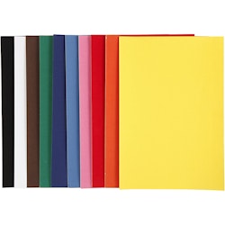 Velourpapper, A4, 210x297 mm, 140 g, mixade färger, 10 ark/ 1 förp.