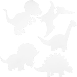 Dinosaurier, H: 15-22 cm, B: 24-25 cm, 230 g, vit, 16 st./ 1 förp.