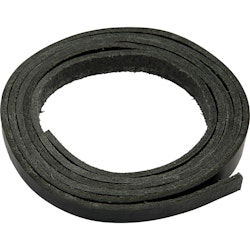 Läderband, B: 10 mm, tjocklek 3 mm, svart, 2 m/ 1 förp.