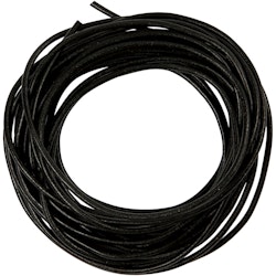 Lädersnöre, tjocklek 2 mm, svart, 4 m/ 1 rl.