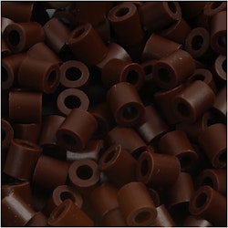 Rörpärlor, stl. 5x5 mm, Hålstl. 2,5 mm, medium, brun (32229), 6000 st./ 1 förp.