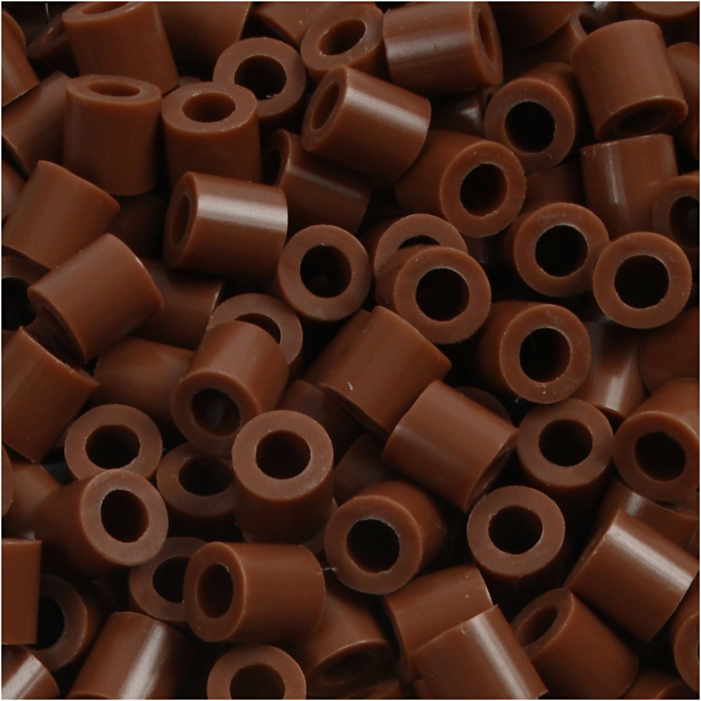 Rörpärlor, stl. 5x5 mm, Hålstl. 2,5 mm, medium, chocolate (32249), 1100 st./ 1 förp.