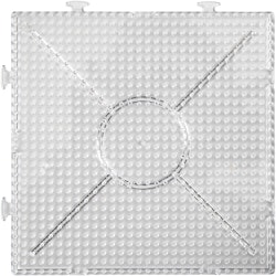 Pärlplatta, stor ihopsättningsbar kvadrat, stl. 15x15 cm, transparent, 2 st./ 1 förp.