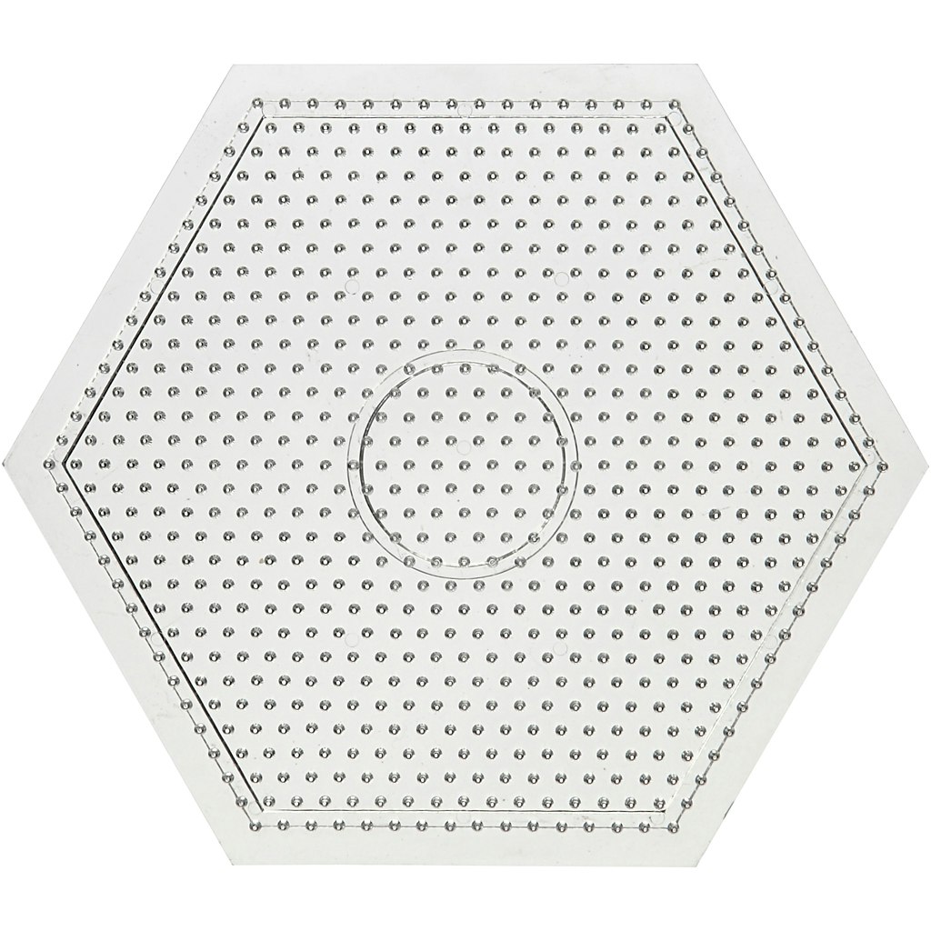 Pärlplattor, stl. 15x15 cm, transparent, 1 st.
