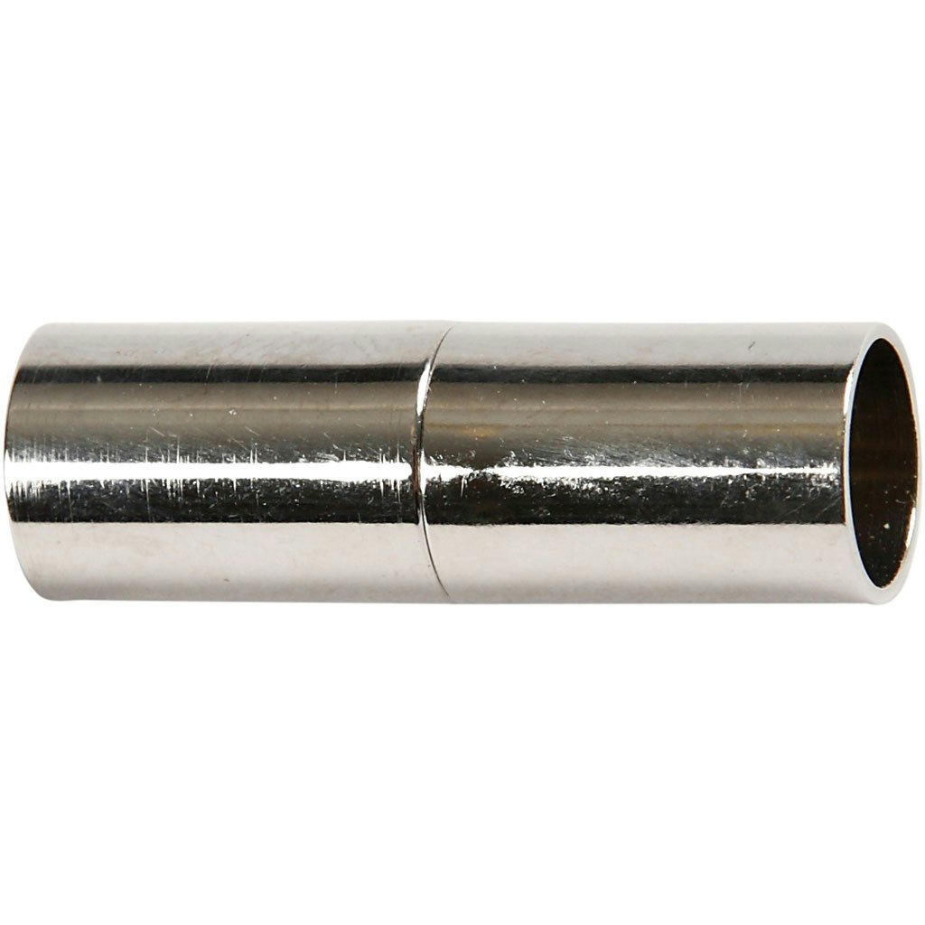 Magnetlås, L: 20 mm, Hålstl. 5 mm, försilvrad, 2 st./ 1 förp.