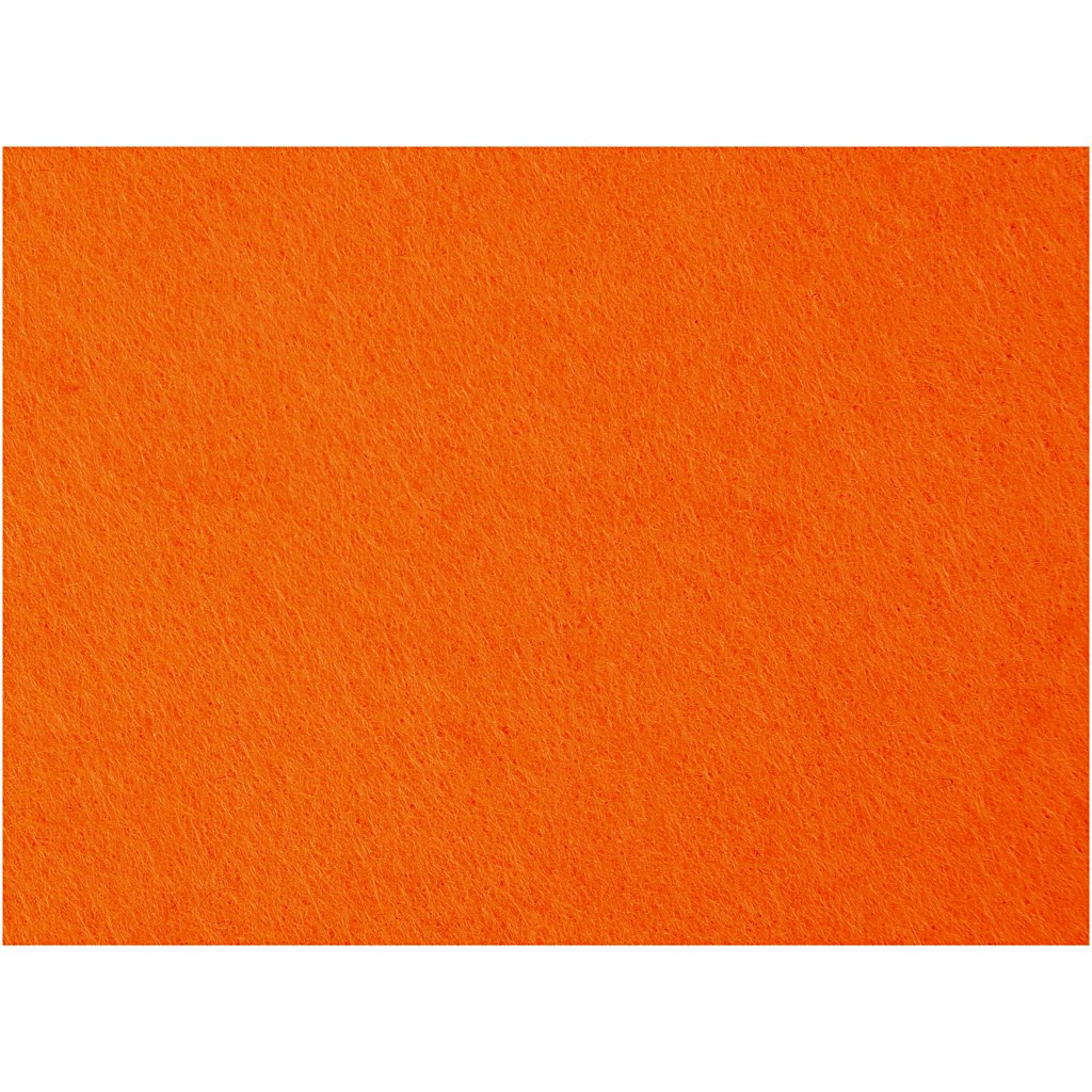 Hobbyfilt, 42x60 cm, tjocklek 3 mm, orange, 1 ark