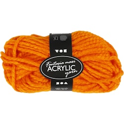 Fantasia Akrylgarn, L: 35 m, stl. maxi , neonorange, 50 g/ 1 nystan