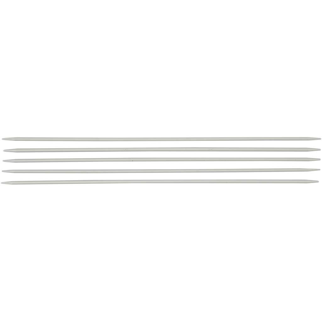 Strumpstickor, nr. 2,5, L: 20 cm, 1 set